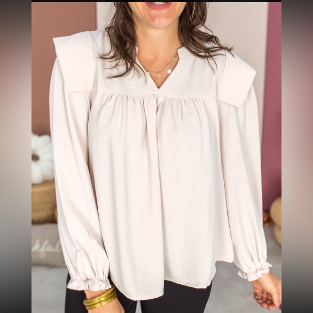Cream work blouse